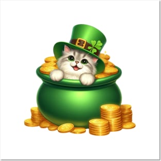 St Patricks Day Birman Cat Posters and Art